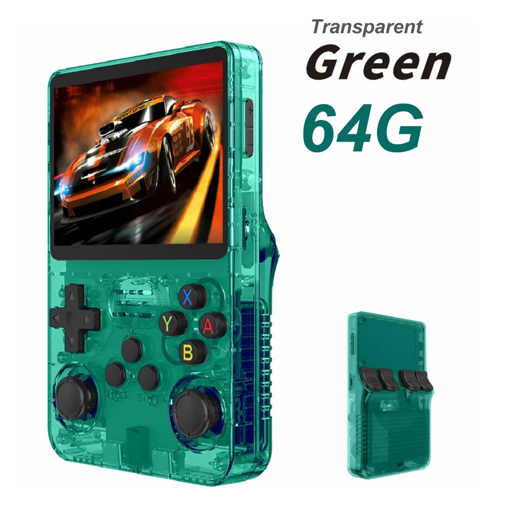 BOYHOM 256G/128G/64G R36S ARKOS 2.0 Retro Handheld Game Console 3.5'' IPS screen,Portable Pocket Game Player for  children gift