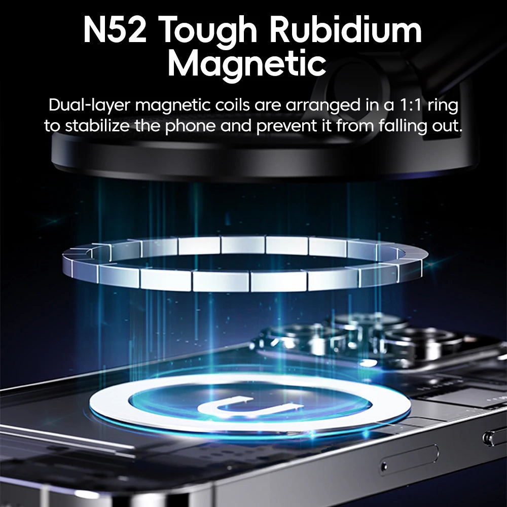 360° Rotation Car Dashboard Holder Magnetic Suction Cup Holder Foldable Kitchen Lazy Phone Bracket For iPhone Android Smartphone